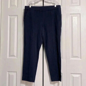 J Crew navy blue knit cotton pants trousers size XL